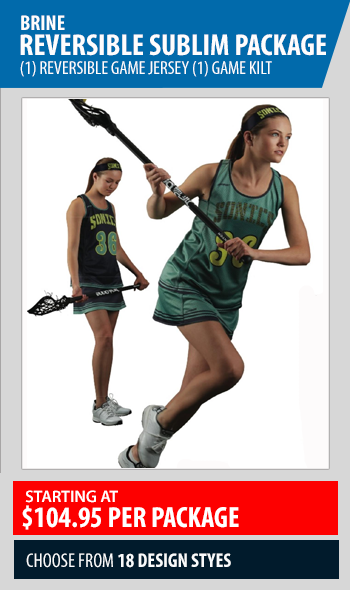 Brine Reversible Sublimated Womens Lacrosse Game Uniform Package